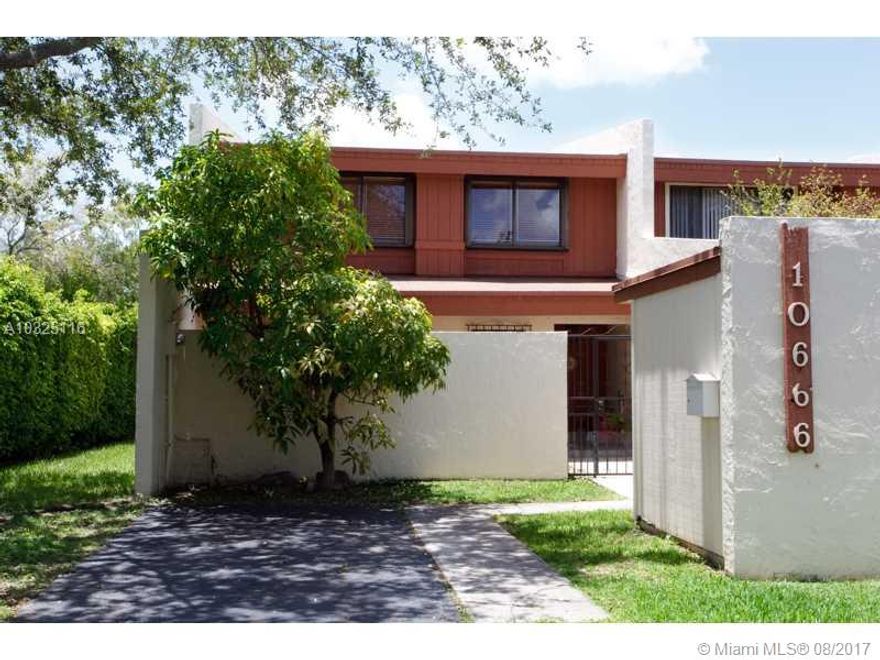 Fall in love the minute you enter this completely upgraded unit. Larger then many SF homes, this corner private TH boast open floor plan, that has been completely remodeled, no expense spared. 3 yrs old everything, new AC, new waterless tank, all baths, SS appliances, cabinets, porcelain floors, and new roof!  Private parking driveway and storage shed. Enjoy awesome clubhouse and exercise room! Close to everything Kendall offers, turnpike and 826. This beauty will not last!