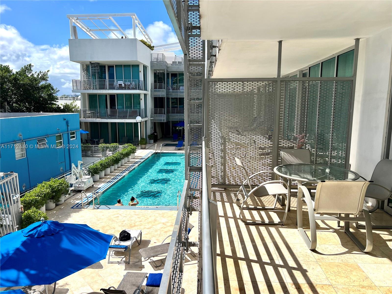 Turnkey Income Producing Property in an Unbeatable Location. The Spacious and Bright Unit is Fully Furnished and features floor to ceiling windows, as well as a Huge Balcony overlooking the Pool and Hot Tub deck for your and your guests' enjoyment. 3 in 1 rain, handheld, wall, jets Shower System and Marble Floors add an additional Sense of Luxury. Centrally located between World Famous Ocean Drive and Collins Ave this building is a major destination for travelers from all over the Globe for Music Events, Business Conferences and Beach Getaways. Atlantic Ocean and white sand are a 3-minute walk away, as well as many other local Landmarks such as Espanola Way and Lincoln Rd Mall. Professional management available, sleeps 4, short term rentals/Airbnb friendly and is Outside the Hotel Program