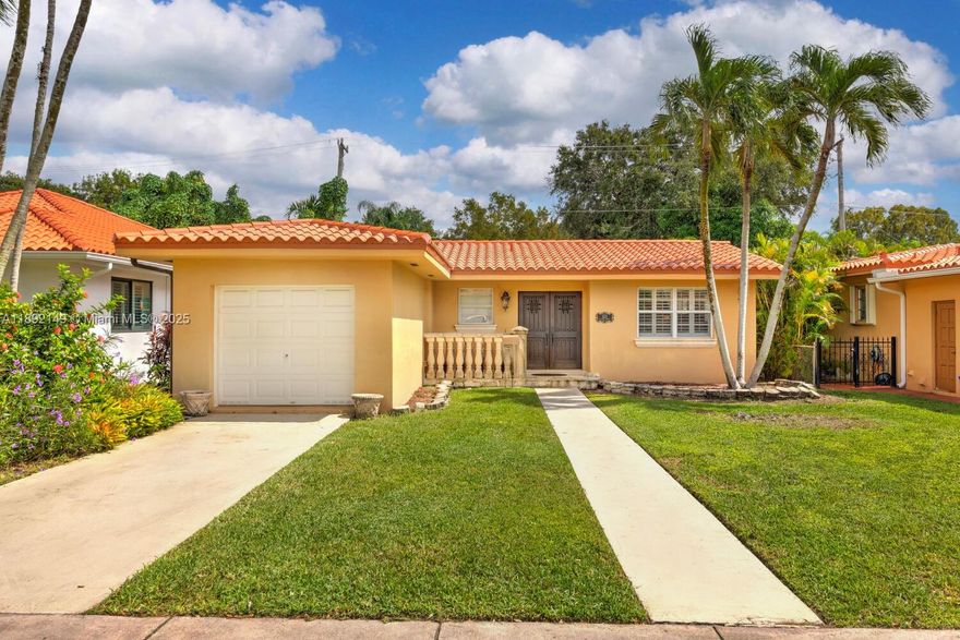 Charming & beautifully maintained single-family home in highly desirable North Gables. This inviting residence features 3 bedrooms, 2 bathrooms, a spacious living room, formal dining area, kitchen, & a welcoming family room, all enhanced by elegant wood floors throughout. A brand-new roof & 1-car garage provide peace of mind, comfort, & convenience.This home enjoys an ideal location just moments from the Coral Gables Country Club & Granada Golf Course, perfect for those who enjoy golf, tennis, & an active lifestyle.Beyond recreation, you’ll find yourself only minutes away from Miracle Mile & Downtown Coral Gables, where dining & shopping awaits. Nearby cultural landmarks such as the historic Biltmore Hotel & Venetian Pool adds to the area’s timeless appeal.Enjoy the Coral Gables lifestyle!
