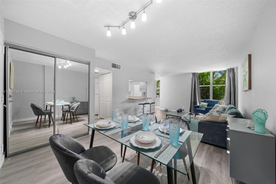 GREAT LOCATION, LOW HOA! ONE block from the beach! Walking distance to the shopping plaza, grocery store, fitness club, and various restaurants. Beautiful 1 bedroom /2 bathroom CONDO with a den (could be used as a second bedroom), walk-in closet, kitchen with the breakfast area. Completely renovated, could be sold with furniture. The price includes the assigned parking place and the owner's STORAGE  room. The community offers an exercise room, club room, and spacious pool. Gated territory. Long-term Tenant in place till 01/31/2026 with $2,500/month rent