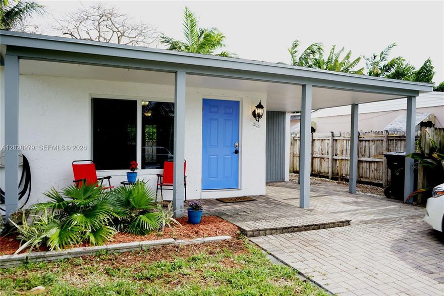 Charming and exceptionally maintained 2-bed/1-bath home in the heart of Fort Lauderdale. This residence features impact windows and doors throughout, a newer AC and water heater, and an upgraded kitchen with wood cabinets and stainless-steel appliances. Enjoy a spacious backyard perfect for outdoor entertaining. Ideally located just 3 miles from the beach and close to shopping, dining, and major roadways.