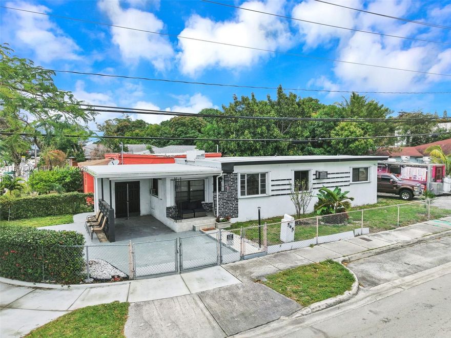 Great opportunity in a rapidly developing Miami neighborhood! This property offers strong potential for homeowners or investors looking to add value to a property that has solid bones and strong upside potential expansions. Area on east side of the house can be rented out to a foodtruck/trailer storage for over $1000 income. 
Centrally located with easy access to major highways, shopping, schools, and public transportation. Ideal for renovation, rental income, or future appreciation. No HOA. Priced to sell—don’t miss the chance to own in an area experiencing continued growth. Easy to show.