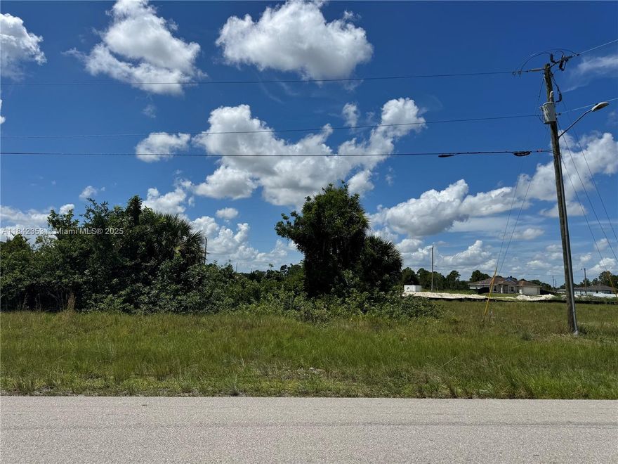 This lot is located next to another lot owned by the same owners, which is also available for sale (836). Great location and offers an excellent opportunity to built your dream  home or as a valuable investment .This 9,000 + SqFt lot is ready to be cleared for development in the beautiful and growing community of Lehigh Acres, Florida.
