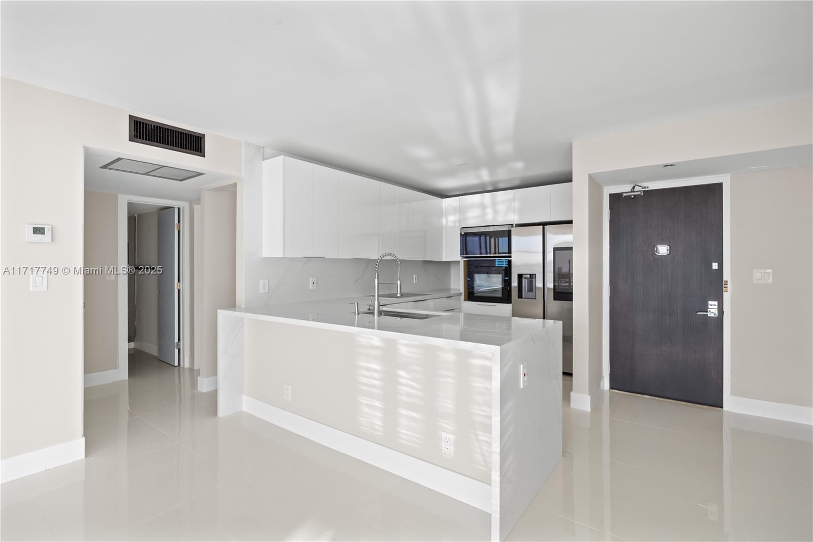 Stunning highrise fully remodeled 15th-floor 2/2 corner unit with breathtaking panoramic views of the Turnberry Golf Course, Intracoastal, and ocean. This elegant 2-bedroom, 2-bathroom residence offers a sophisticated design with matching grey quartz countertops and backsplash, stainless steel appliances, and chic 32x32 porcelain flooring. Hurricane shutters, valued at over $10K, . Coronado has major upgrades, including modern elevators, a stylish lobby, and updated hallways. The building has passed its 40-year certification and holds over $2 million in reserves. Amenities includes a fitness center, sauna, heated pool, jacuzzi, 24-hour security, internet, and cable. Rentals permitted after 1 year of ownership.