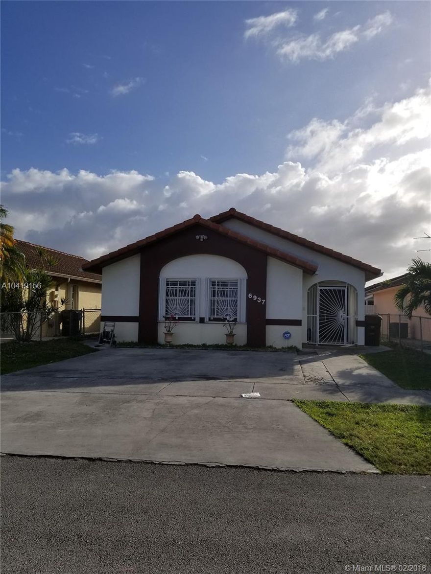 Beautiful remodeled in the heart of Hialeah! Look no further as this home boast an updated kitchen, stainless steel appliances including a wine cooler! Washer/dryer are included on this purchase. Also comes with accordion shutters for the hurricane season. The covered patio with a built in bar gives you the opportunity to have a pleasant gathering with your friends and family! Move in ready and awaiting its new owner!