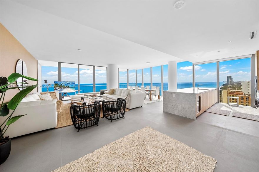 Experience luxury oceanfront living at 2000 Ocean, Unit 22B. This stunning residence offers floor-to-ceiling glass walls with breathtaking ocean and Intracoastal views. Enjoy a private elevator entrance, an open-concept layout, and a gourmet kitchen with top-tier appliances. The expansive terrace is perfect for soaking in the sunrise and ocean breeze. Residents enjoy world-class amenities, including a pool, spa, fitness center, and beach service. Live the ultimate coastal lifestyle in this exclusive high-rise. Available for rent now!