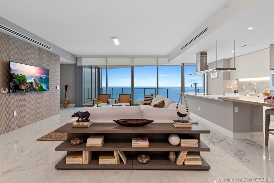 Stunning 3 Bedroom + 3.5 Bathrooms flow-through unit at The Ritz-Carlton Residences Sunny Isles Beach. Step into your own private elevator lobby, unlock the door and spectacular Atlantic Ocean views welcome your home. This spacious 2,475 S.F tastefully furnished unit with a beautiful terrace spaces divided into two balconies, One with amazing direct ocean views and another with gorgeous city views. The Ritz-Carlton known for its legendary service, manage the property with hotel services in your own private home. 24 hours concierge, valet parking, amenities include sunrise and sunset pool, beach service, fitness center, spa, kids club, beauty salon, restaurant, complementary continental breakfast, club terrace and 8 guest suites.