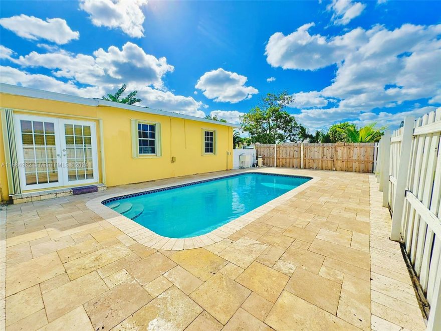 Attention Investors or first time home buyers! Welcome to this  charming corner pool House with a family room that you can convert as a 3rd Bedroom or an office. Property is located in a  Desirable area in Hollywood! Roof done 2017  & A/C 2018. Poll was remodeled in 2022, new motor 2024. New Floor tiles from back entrance through front entrance, one bathroom is Full remodeled with marble.Large front & backyard, Property is 10 minutes away from Hollywood  beach, Near Aventura Shopping malls, and walking distance to Hollywood downtown. Minutes away from I 95,  and Turnpike. , schools only 2 minutes  distance by walking,  located in the bustling South Florida city of Hollywood. Conveniently located between Miami and Fort Lauderdale Airports.  Easy access to mayor Hight way and Tri-Rail.