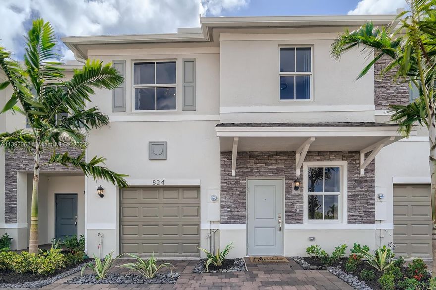 Beautiful Spacious 4 bedrooms, 2.5 baths New Construction Townhome located close to the Florida City Outlets and at the entrance to the Keys. Paved driveway, professionally designed landscaping, stainless steel appliances, Home is Connected package. *Pictures, photographs, features, colors and sizes are approximate for illustration purposes only and will vary from the homes as built.  These photos are not of the actual home but are similar to the home being built.