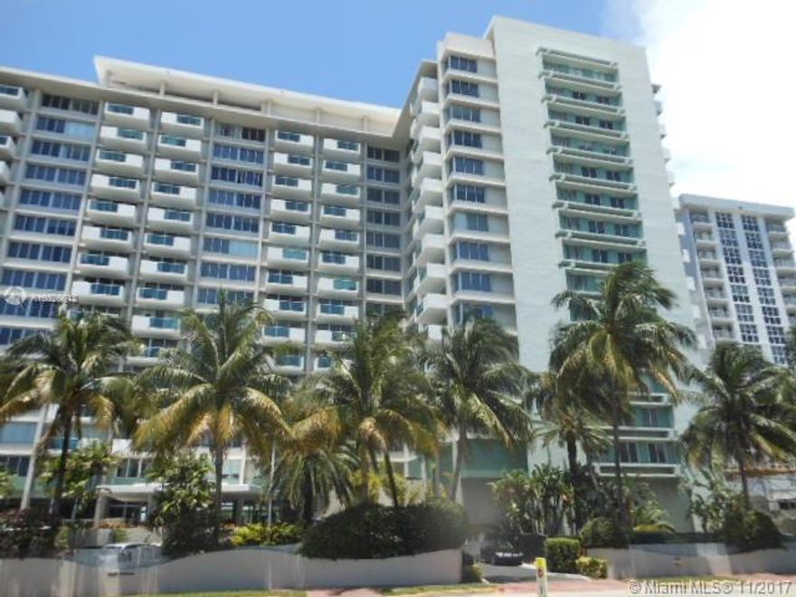 Nice building prime location! Heart of South Beach! Spacious unit that features 1 bedroom and 1 bath and patio with nice view! Don't miss it. SOLD "AS-IS" CONDITION. NO SURVEY/DISCLOSURES. PROOF OF FUNDS/PRE-APPROVAL MUST ACCOMPANY ALL OFFERS. ADDENDUM REQUIRED AFTER ACCEPTANCE. EM MUST BE CERT FUNDS. ROOMS, LOT SIZE/DETAILS, HOA INFO NOT GRNTD. Property is at Auction, all Auction terms apply. Auction bidding starts 12/09 and ends 12/12.