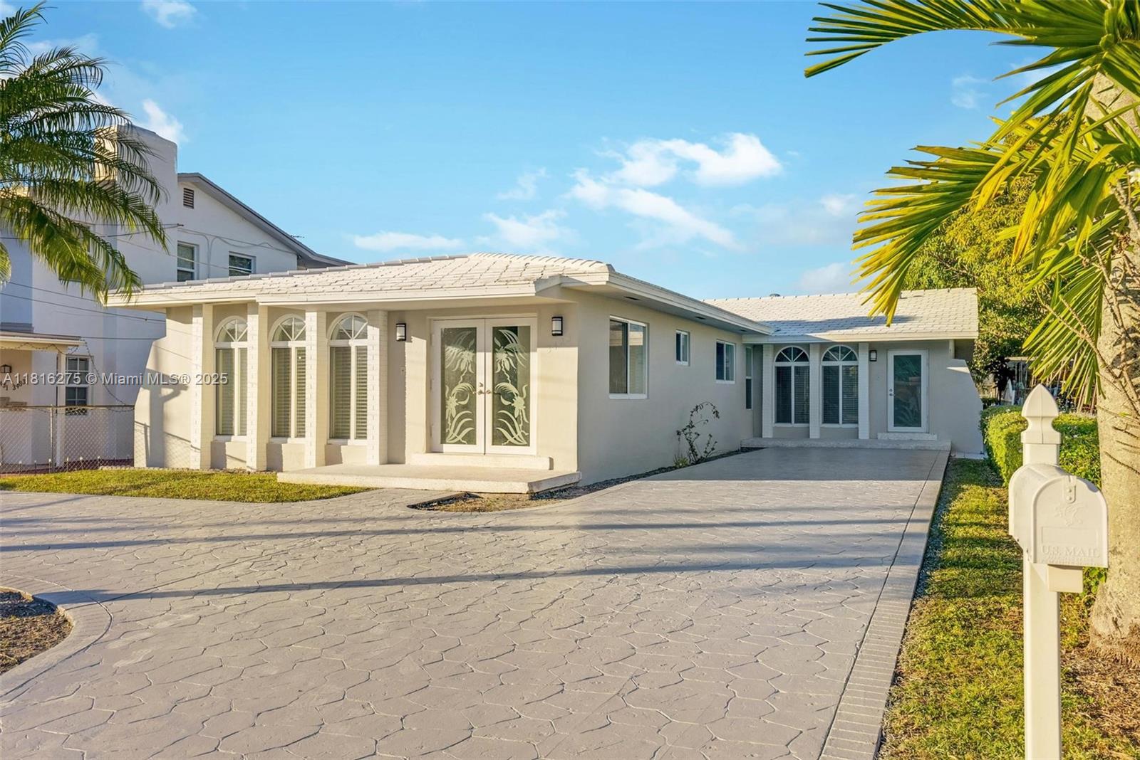 Spacious & Light-Filled 5/3 Duplex on great block near Coral Gables! This remodeled duplex features 100% Impact Windows & Doors, Terrazzo flooring throughout, sunny interior spaces, newer White Concrete Tile roof and parking for 7-8 cars. The 2/1 Front unit is approximately 1,000 sq. ft., includes a private side yard, private laundry, and is leased below market currently for $2,000/m until 12/2025. The vacant 3/2 Rear unit is approximately 1,375 sq ft., includes a generous U-Shaped backyard with mature fruit trees, private laundry room and space to enjoy life! Built in 1976, this CBS-built home has fantastic curb appeal and strong income generation - $6,000/m Pro Forma rents. EASY TO SHOW!!