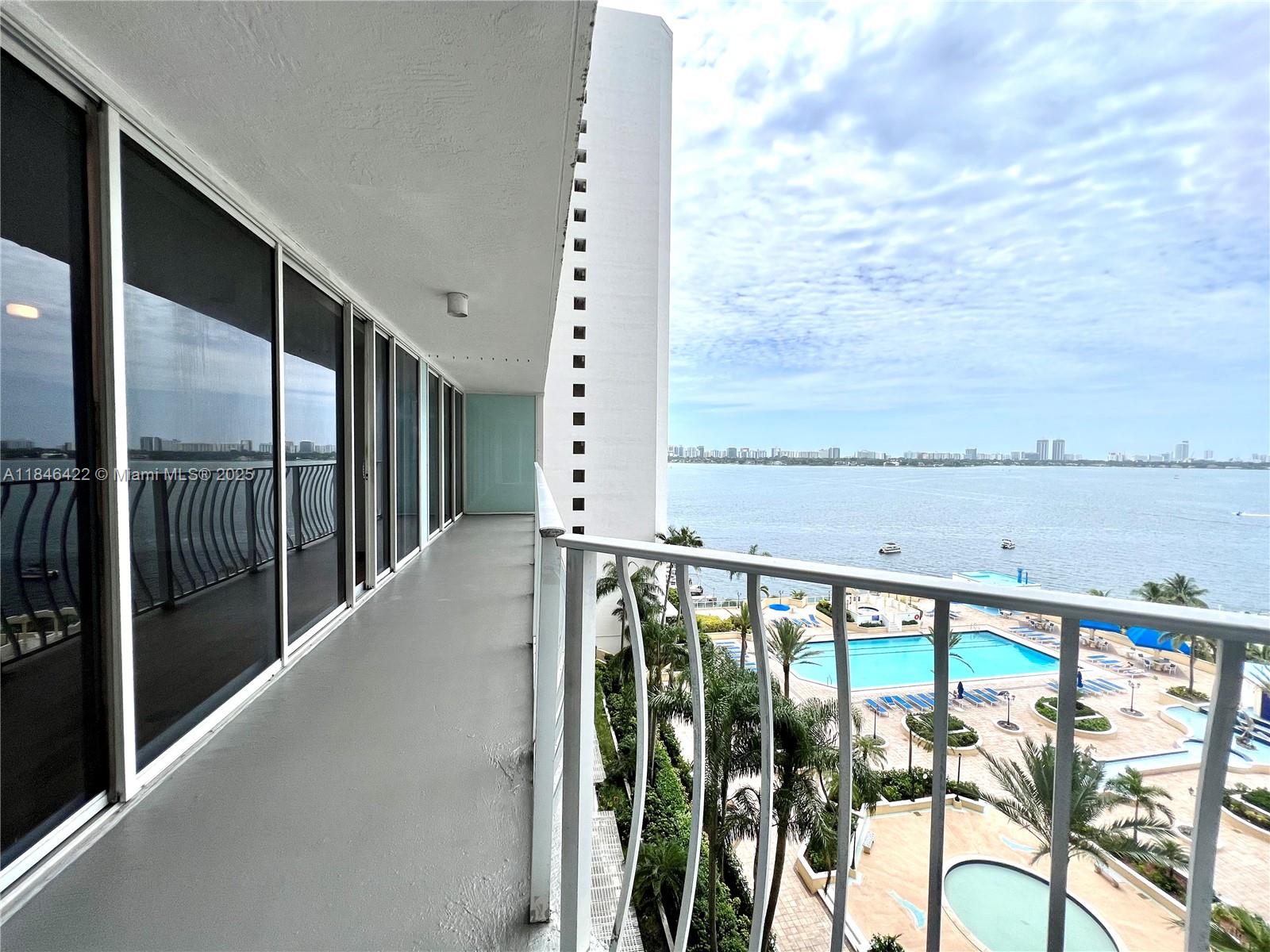 Best panoramic views, night or day, to Biscayne Bay, Miami Beach and intracoastal from this immaculate 2 beds & 2 baths at The Grandview Palace Condo. Laminated wood floors throughout, open kitchen, floor to ceiling glass windows and extended balcony with extraordinary views. Washer & dryer in the unit. 1 parking space. Perfect location in North Bay Village, minutes to the beach, South Beach, Wynwood, Aventura and main highways. Waterfront building offers 24-hour security, attended lobby, an Olympic-sized swimming pool, restaurants and convenience stores.