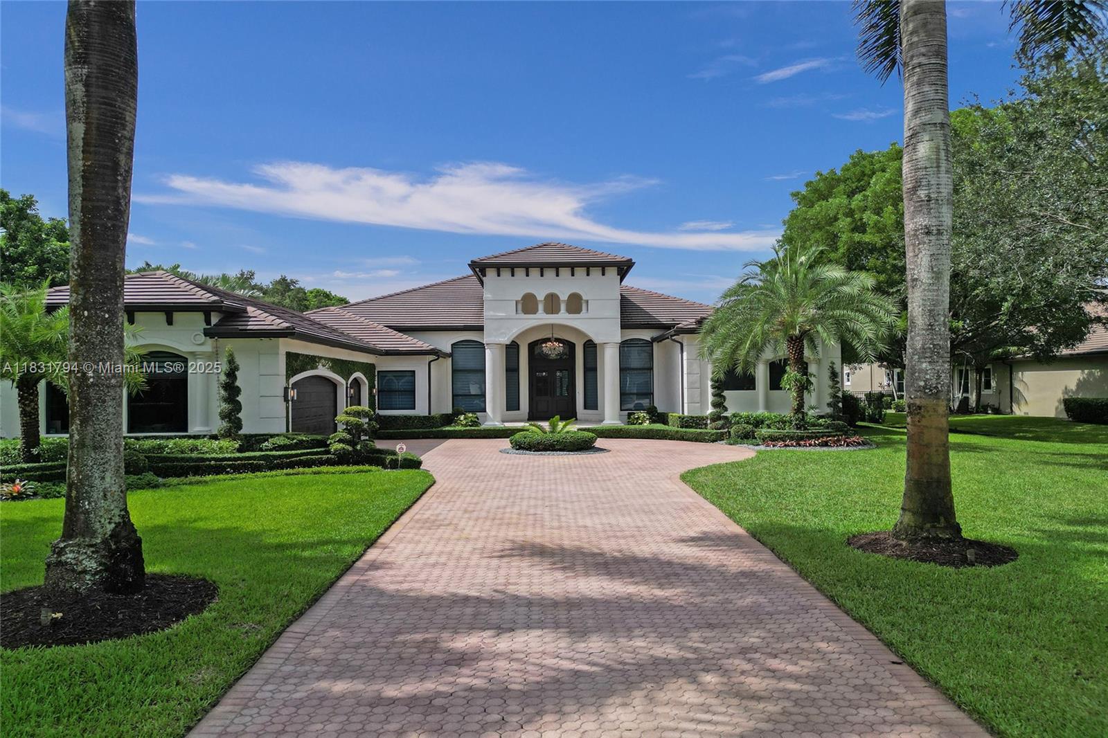 Welcome to your dream home- a stunning, fully remodeled residence in Blackhawk Ranches, offering the perfect blend of modern luxury and Florida charm. Located in one of Davie's most sought-after gated neighborhoods, this 5 BD, 5 BA + Office has been completely updated with 1M in renovations including a new roof, new impact windows and doors, new flooring, new kitchen and bathroom cabinets, all areas with high-end finishes and contemporary touches. The dual island kitchen with soft-touch panel appliances is every chef's dream- overlooking a breakfast area and huge family room. All rooms have an abundance of natural lighting, and all windows and doors have shades- most electronically controlled. The oversized 1.074 acre lot offers plenty of space for a pool, tiki hut, pickleball court, etc.