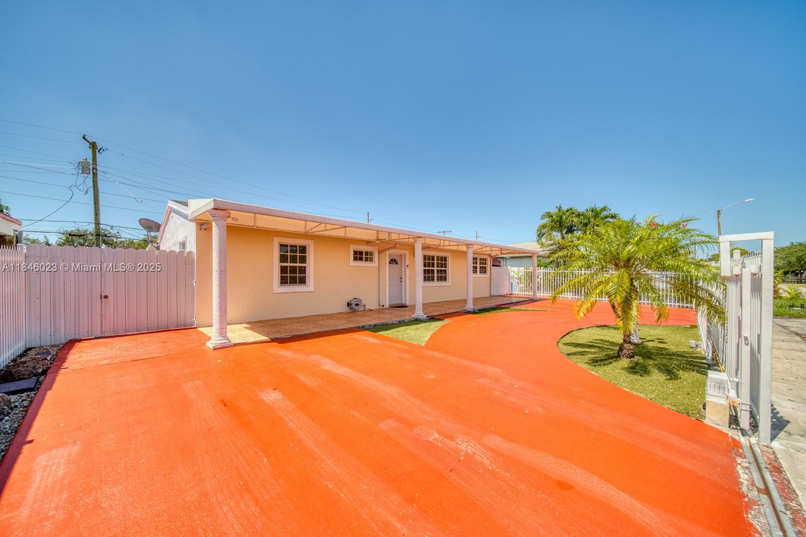 Beautifully maintained 3-bedroom, 1-bath single-family home featuring a fenced patio, new roof, and professionally installed awnings. Rent includes water, electricity, and internet. Includes a laundry area and driveway with space for up to 3 cars. This house is perfect for comfortable South Florida living. Another unit is located on the property with a separate entrance and is already rented.
