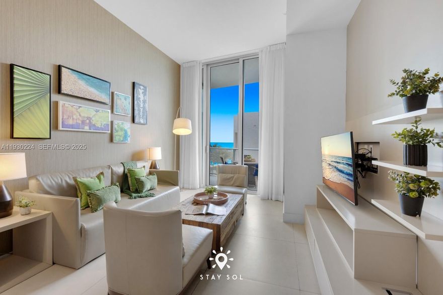 Beautiful 1 Bedroom 1 Bathroom in Life Resort. Spacious unit located on the 3rd floor with elevator and stairs access. Ceramic tile flooring throughout the entire unit- NO CARPET- easy maintenance and clean. Open kitchen with Italian cabinetry, Bosch and Sub Zero stainless steel appliances. Washer and Dryer in the unit. Fully Furnished. The spacious living room includes a sofa bed perfect for guests. Beautiful balcony with ocean views. Life Residences offer 5-star resort amenities: concierge service, fitness center, spa, rooftop, pool, restaurant, bar with terrace seating, pergola cabanas, gym, coffee shop, beach service and more. Maintenance includes electric, cable & internet. NO RENTAL 
RESTRICTIONS!!! Unit management by Stay Sol. Don't miss the opportunity to stay in paradise!!!