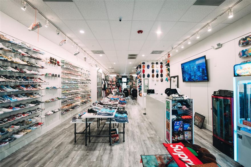 Fully built-out sneaker and streetwear boutique offering 1,400 sq ft of premium retail space with strong brand equity and cultural influence. 

Backdoor Miami has a 25,000 follower Instagram presence across business accounts, providing immediate marketing power and built-in clientele. 

The boutique is widely recognized within within the sneaker/clothing community, and has attracted NBA and NFL professional athletes. reinforcing its elevated status and exclusivity. 

Perfect of discerning buyers seeking a prestigious retail concept, an established lifestyle brand, or a high-visibility flagship location with instant credibility and growth potential.