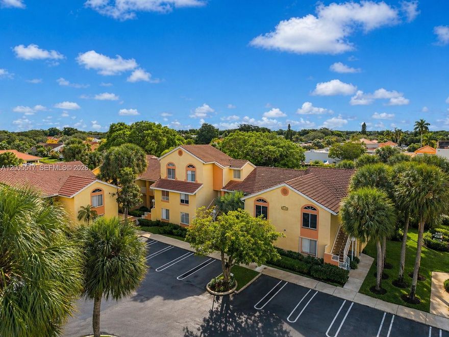 Beautifully maintained corner unit in the highly desirable community of Napoli Gardens, ideally located in the heart of Coral Springs! This spacious 2-bedroom split floor plan offers ultimate privacy, each bedroom featuring its own en-suite bathroom. Situated on the ground floor, this light-filled unit boasts a modern kitchen with granite countertops, stainless steel appliances, and a cozy breakfast nook, seamlessly opening to the dining and living areas. Enjoy tile flooring throughout the main living spaces and laminate wood in the bedrooms. Additional features include in-unit washer and dryer, newer A/C and water heater (approx. 3 years old), screened balcony, and accordion shutters for full hurricane protection.The building has successfully passed its 30-year inspection and includes **brand-new windows**, adding value and peace of mind. This property is in **move-in ready condition** and offers excellent investment potential—**currently rented for $2,000/month through February 2027**. The community allows immediate rentals with no waiting period, making it a perfect opportunity for investors or future homeowners alike.
??