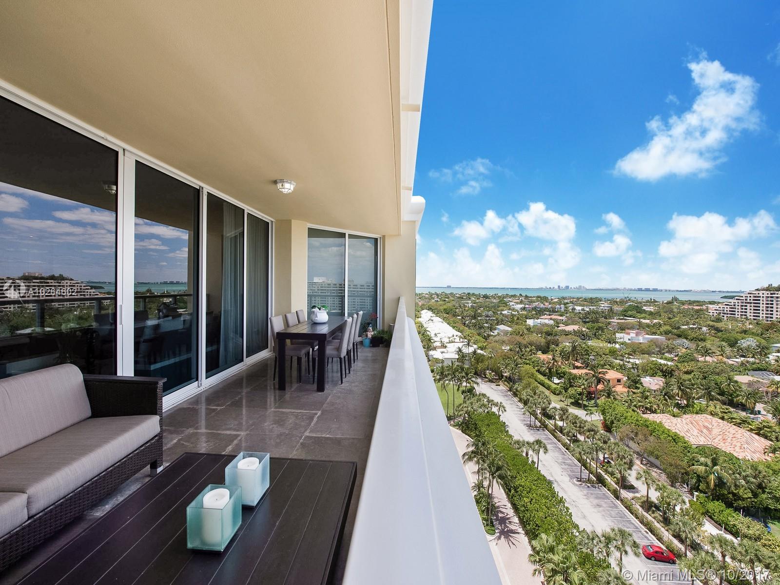 Beachfront Grand Bay Residences at Key Biscayne! This modern, completely updated 3B/3B, plus maids 1B/1B PENTHOUSE. Plus large laundry room. It Features state-of-the-art kitchen with zub zero fridge, recessed lighting, surround sound and great views the beach, bay and Miami Skyline. Completely furnished.