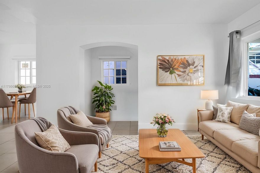 Fully updated and move-in ready, this charming Normandy Isle condo features new hurricane-impact windows, smart A/C units, updated kitchen cabinetry, modern bathroom finishes, and tiled floors throughout — all completed with permits from the City of Miami Beach. Additional highlights include a new water heater, stylish rolling blinds, a pantry + in-unit storage, and fresh paint. Located just minutes from the beach, restaurants, and shops. Rental-friendly and investor-ready with potential income of approx. $1,900/month, this is a turnkey opportunity in a waterfront Mediterranean-style building with ocean access.
