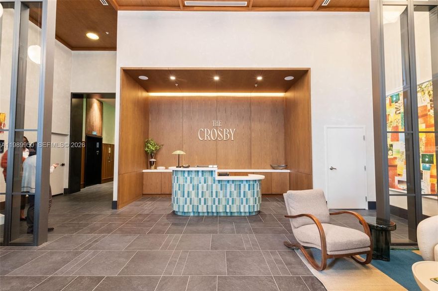Turnkey, fully furnished one-bedroom, one-bathroom residence at The Crosby, ideally situated in the heart of Downtown Miami / Miami Worldcenter. This modern unit features floor-to-ceiling windows, a private balcony, an open-concept living area, a contemporary kitchen with integrated appliances, and a spa-inspired bathroom. Fully furnished and all kitchen utensils, plates , silverware, and full package included . 
The Crosby permits short-term rentals with no restrictions, which makes it a fantastic option for investment but also for second home or primary residence . 
The Crosby offers over 22,000 square feet of amenities, including a rooftop pool and jacuzzi, fitness center, coworking spaces, private restaurant and bar, and 24/7 concierge service.