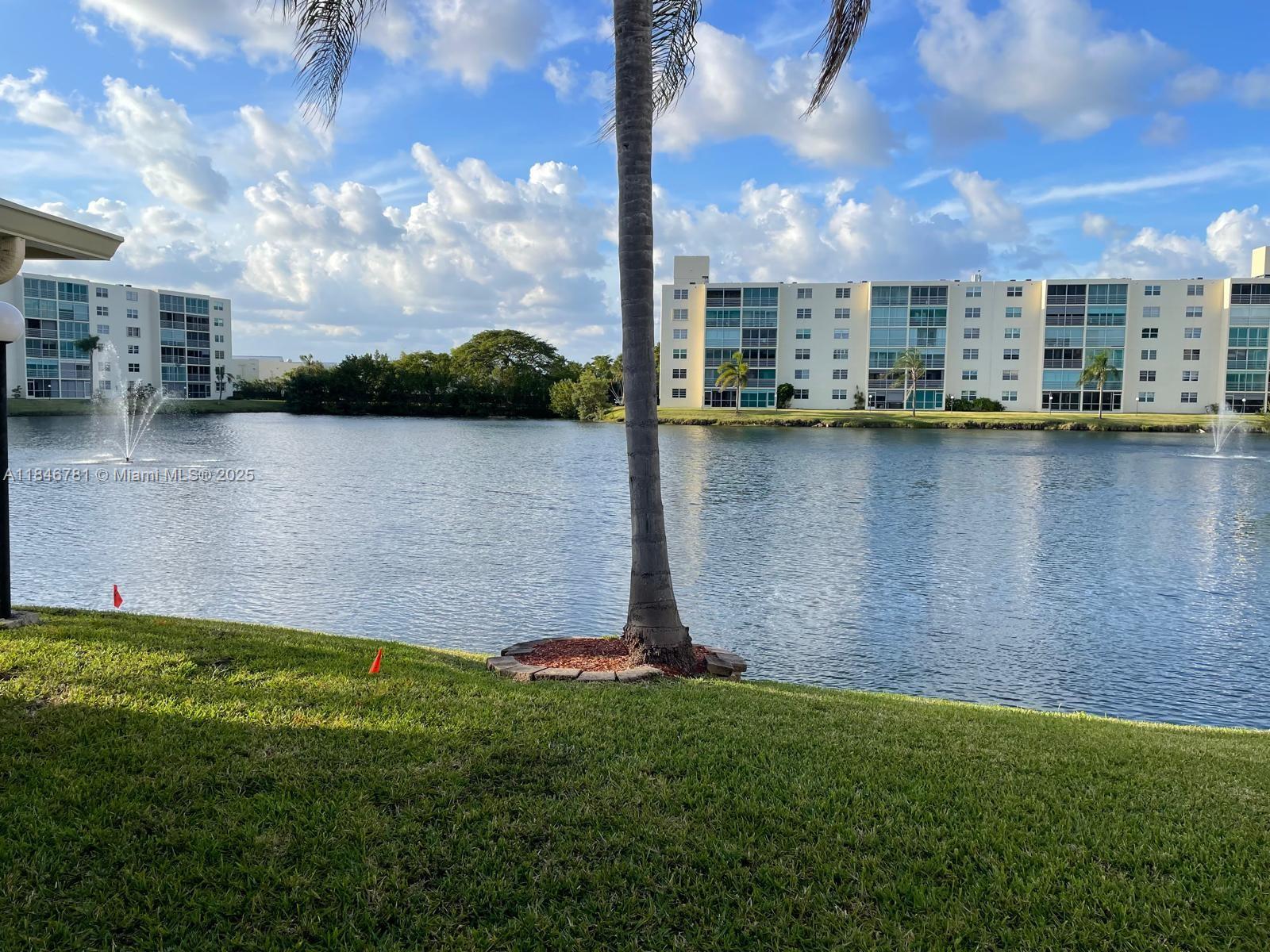 Gorgeous, renovated 2/2 corner unit in a quiet 55+ waterfront community with stunning lake views. New A/C, upgraded electrical breakers, new light fixtures and/or ceiling fans in every room, new plumbing in the kitchen, both bathrooms & hot water heater. Laminate wood flooring throughout the unit. Located on the 2nd floor near the stairway. Condo is on the clubhouse/pool side of the building; the pool is close to. The back & front of the condo has a relaxing view of the lake. Close to restaurants, stores, Supermarkets, Casino, Fort Lauderdale Int'l Airport, Dania Beach & Dania Beach Pier/Marina. Building had major upgrades done by the association recently (roof, elevator, pool, clubhouse, painting) within the past 5 years or so. Improvements to the roads are ongoing.