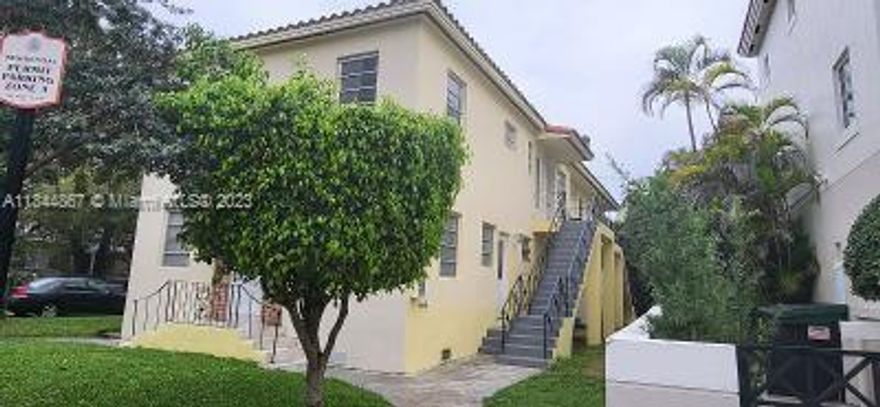 REDUCED! Charming 2-bedroom, 1 bath corner apartment in the heart of Coral Gables. Large living/dining area. Newly renovated kitchen with brand new refrigerator, stove and cabinets. Beautifully completely upgraded bathroom. Spacious master bedroom. Second bedroom ideal for office space or guest bedroom. Living area is all polished wood floors. The apartment is centrally located close to downtown Coral Gables known as Miracle Mile with wonderful restaurants for fine dining, bars, art galleries, shopping, theatre, museum, banks and hotels. Also, short distance drive to University of Miami main campus and Miami International Airport. Permit street parking can be acquired from the city for only $20 yearly fee. Coined washer & dryer available in downstairs level. Very safe lovely neighborhood.