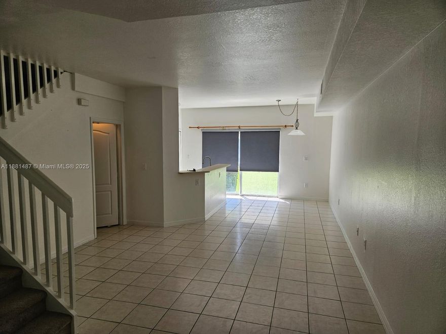 Lovely 3 bedrooms 3 bathrooms townhouse in great location close to FIU. One bedroom and full bath on first floor, two primary bedrooms on second floor with roman tubs, double sink in master bedroom, tray ceiling. Freshly painted, carpet have been cleaned, tiles in living/dining room and kitchen. Accordion shutters, community pool, garden view. Close to major highways, airport, shopping, schools and place of worship, public transportation. Easy to show.