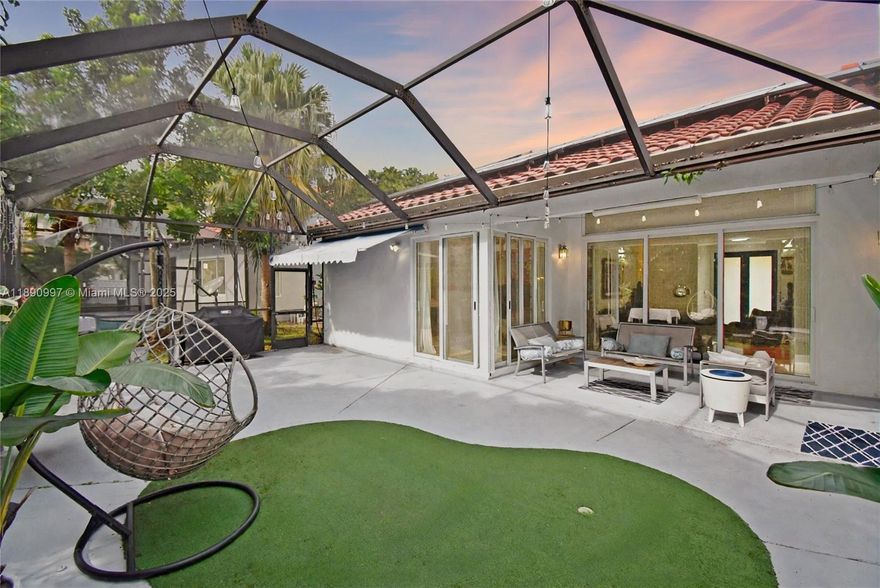 Beautifully updated one-story home located in the gated community of The Lakes in Weston. Offering 5 beds, 4 baths, and nearly 3,000 SF of interior living space, this residence features a split floor plan, porcelain flooring in social areas, and tile flooring in all bedrooms. The kitchen was remodeled in 2022 with modern finishes, complemented by fully updated bathrooms and new impact windows & doors throughout. Enjoy energy efficiency with 38 solar panels powering the entire property. The spacious screened patio features a mini-golf area and room for a pool. The backyard is adorned with fruit trees and a herb garden. Located near top-rated schools, parks, dining, shopping, and major highways. Move-in ready! Schedule your private tour today!