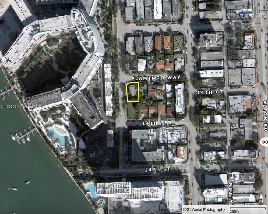 Unique opportunity to develop a Boutique Condominium building or multifamily project in the most desirable neighborhood of Miami Beach. Great residential area. Currently the lots have two single family homes, making  a corner land of 11,00 Sq. ft. Houses are rented, generating $5,900 gross income.