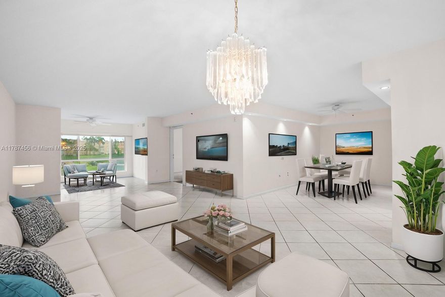 Welcome to this bright and spacious 2-bedroom, 2-bath condo in the highly desirable Coral Lakes community of Boynton Beach. The open-concept living area is filled with natural light and features large windows with serene lake views. A versatile dining alcove offers the potential to convert into a third bedroom—this property is listed as a 3-bedroom on the tax roll. The kitchen provides a cozy space for casual dining, while the expansive primary suite includes a walk-in closet and private bath. Enjoy resort-style living with access to a beautifully appointed clubhouse, pool, fitness center, tennis courts, and more—perfect for both relaxation and an active lifestyle
