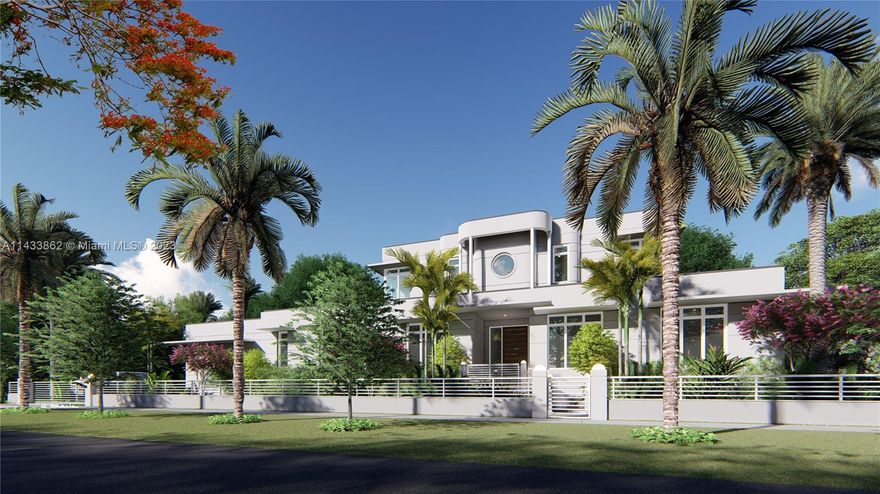 Remarkable opportunity for a corner lot sold with full permits and interior designs, offering a seamless transition
to the construction phase. This exquisite property has been custom designed by Jas Architects and interior designs
done by Dianne Joyce Design Company. From the moment you step inside, you'll be greeted by a double height
ceiling in the entrance area, creating a grand & impressive ambiance. The 1st floor boasts 10-ft ceilings, providing
an airy & open atmosphere, while the top floor offers 9-ft ceilings for a cozy & intimate feel. Featuring top-of-theline finishes, this home offers the option to choose between an Art Deco or Contemporary exterior finish, allowing
you to personalize your dream home. Pool with covered patio and summer kitchen included in plan.