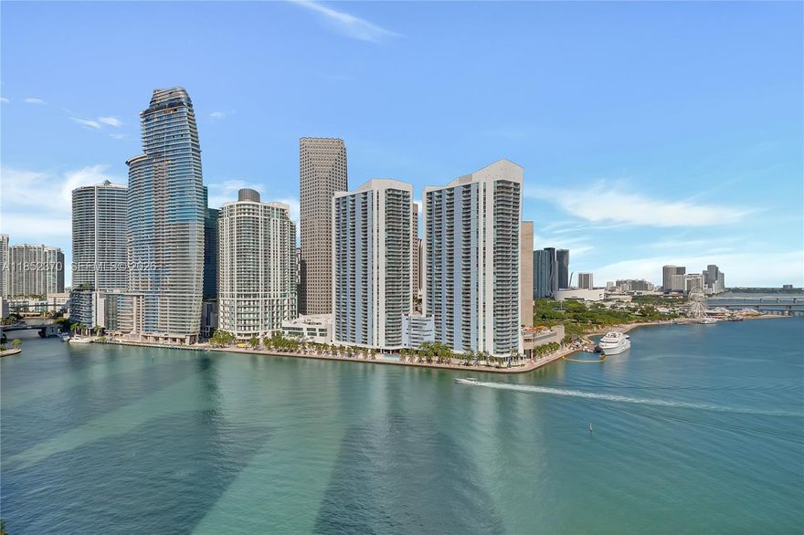 Welcome to your dream oasis on the prestigious Brickell Key! This stunning and rarely available 06 line unit features a 3-bedroom, 3.5-bathroom layout with a luminous flow-through floor plan, offering breathtaking bay front and city skyline views from two private balconies. As you step inside, you'll be greeted by floor-to-ceiling windows that fill the space with natural light and captivating vistas. The unit showcases exquisite finishes, including an Italian gourmet kitchen, rich chocolate brown bamboo flooring, and elegant crystal chandeliers in every room. With two covered, assigned parking spaces, convenience is guaranteed. Currently occupied by a fantastic tenant unti April 30 , 2026, this residence is ideal for investors or buyers seeking a luxurious lifestyle in a prime location!