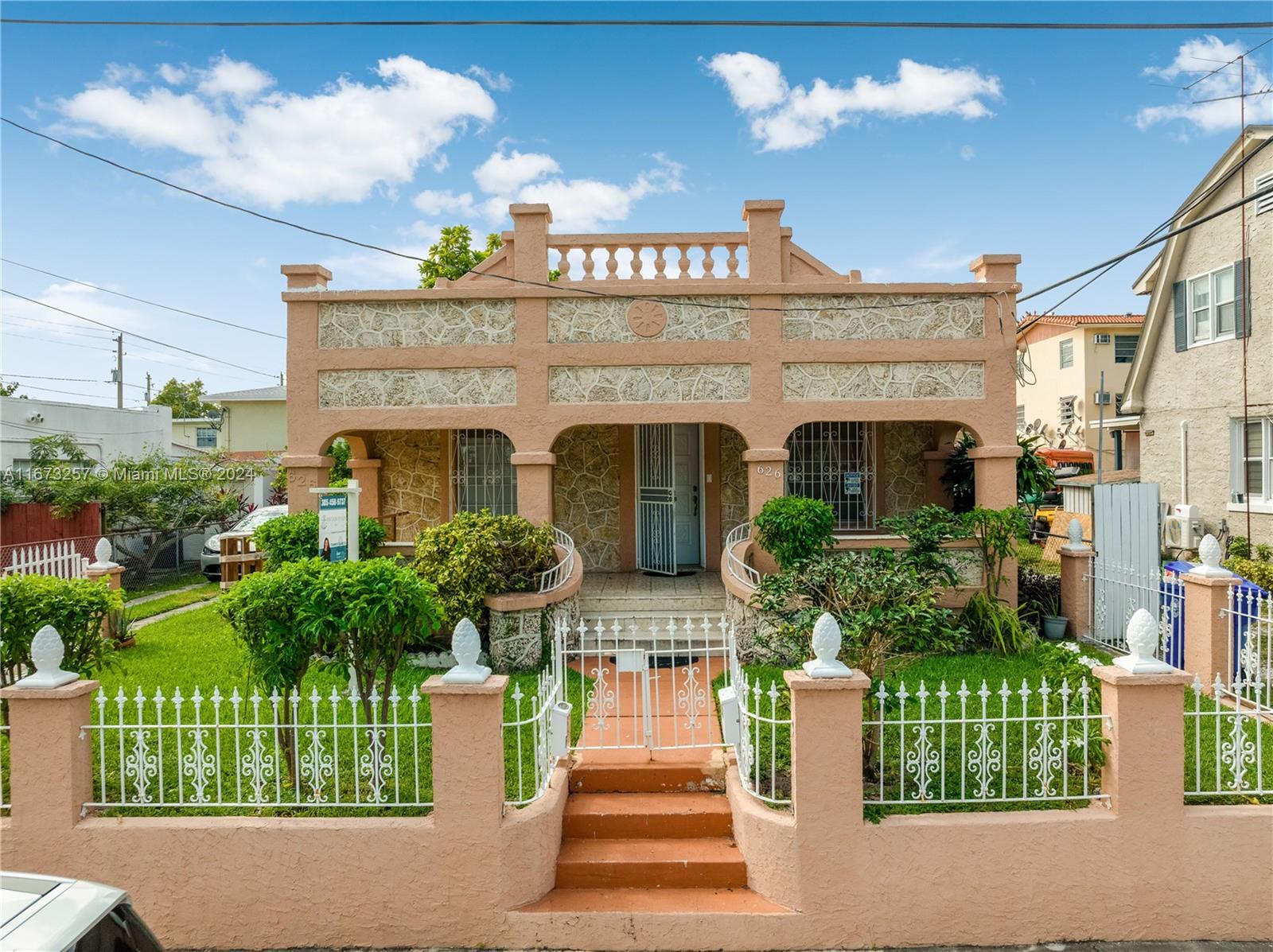 This Little Havana home is truly situated in the heart of Miami. This 2 bedroom, 1 bathroom home plus a studio unit, is 5 minutes from Brickell, Downtown, and I95. Jump on I95 and you'll be in Miami Beach in minutes. Kitchen and bathroom remodeled in 2020, new PVC plumbing in 2020, new electrical panel in 2020 and this year 2024, a new roof. The detached studio unit is complete with private laundry and storage. This amazing home offers a covered front porch suitable for afternoon rocking chairs and lemonade. Enjoy the architectural charms of this home  while living in a fantastic central location.