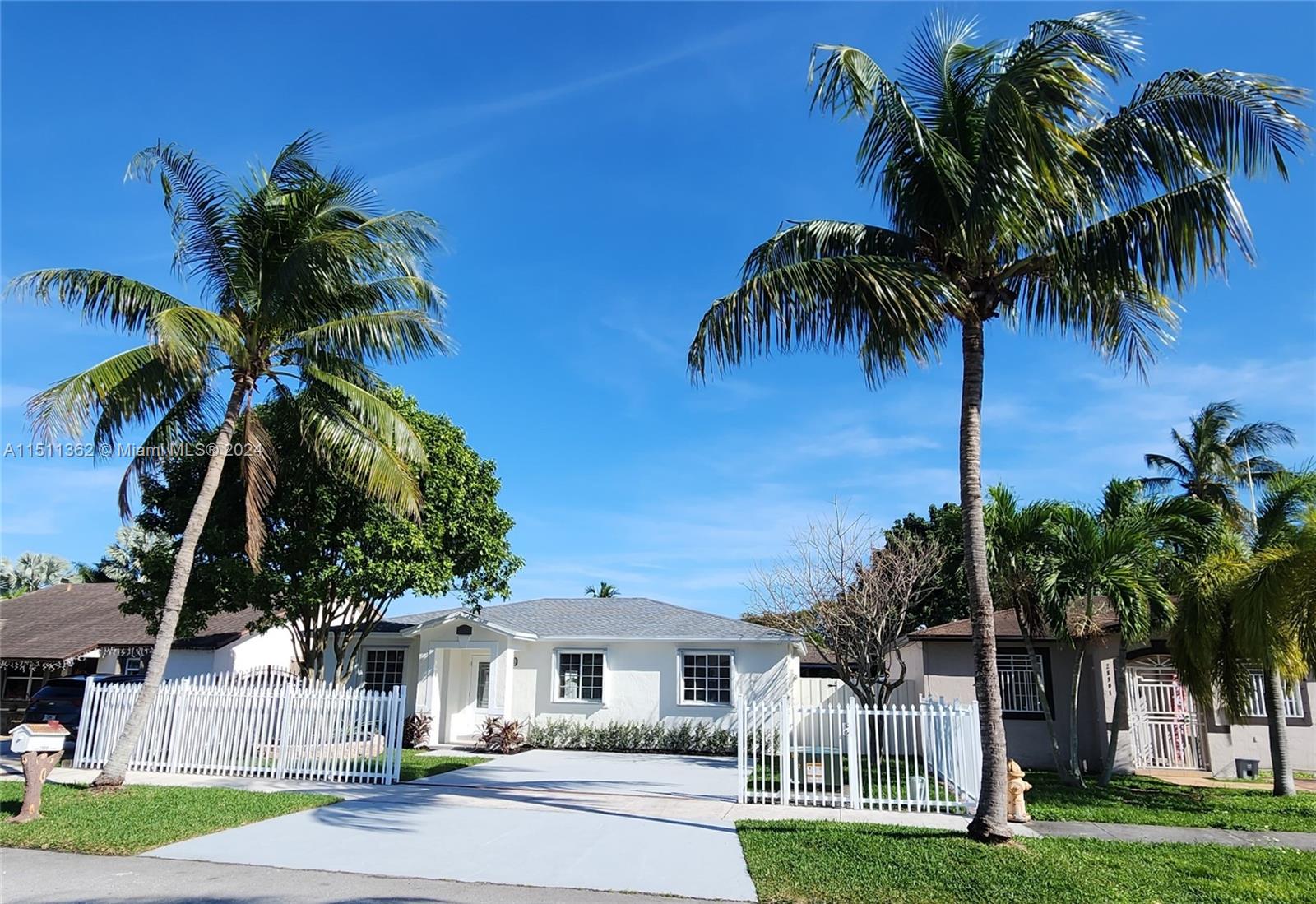This completely renovated home consists of 3 bedrooms, 2 bathrooms & a gated driveway w/space for 2 vehicles. The homes exterior has been freshly painted w/new hurricane impact doors, accordion shutters on all windows, dimensional shingle roof, porcelain tiled patio, new A/C, water heater & updated landscaped.
Interior features waterproof flooring throughout, wood cabinetry, granite countertops, stainless steel appliances, LED lighting throughout, wood baseboards, marble shower floors, laundry/storage room with washer & dryer included. A truly exceptional renovation that makes this house MOVE-IN READY! Bring your most discerning buyer today!