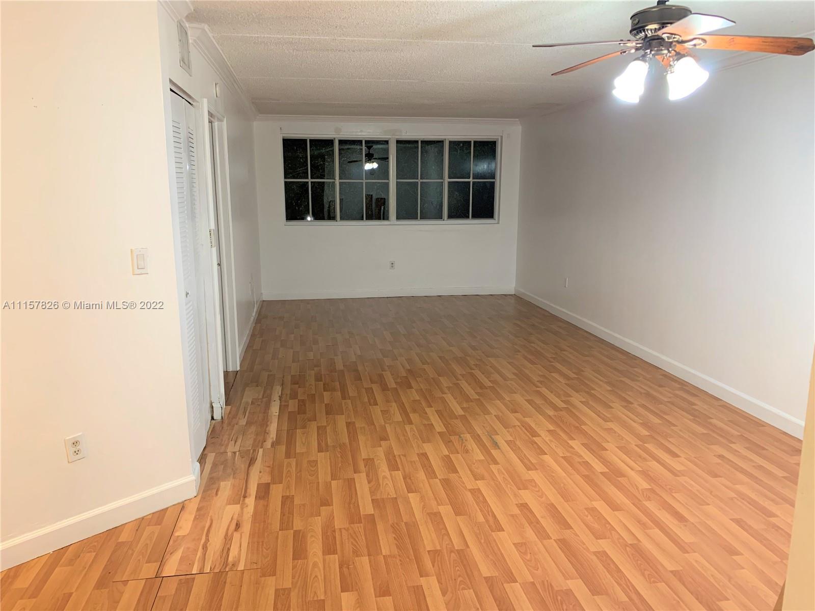 1 Bd, 1 Bth, wood laminate floor throughout entire apartment, washer & dryer inside unit, ceiling fan, new air conditioning unit. Lots of amenities such as: pool, tennis court, gym, party room, Close to major highways and shopping center. Moving cost are: 1st, last and security, $150 association application fee
