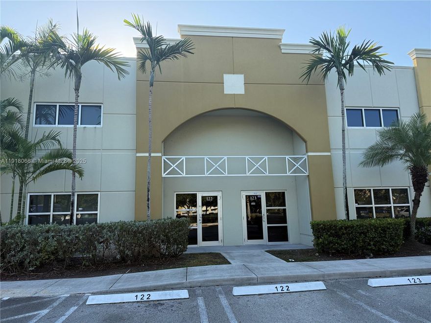 Prime flex space office/warehouse available at 2051 NW 112th Ave, Unit 122, in Sweetwater, just steps from Dolphin Mall and minutes from the Florida Turnpike. This 2,019 SF unit includes a front office, open warehouse area, spacious mezzanine, and full air-conditioning throughout. Additional features include a bathroom, kitchenette, and a loading bay door for efficient deliveries. The maximum floor load capacity is 36,800 lbs (16,560 kg).

Ideal for businesses seeking a functional layout, strong logistics, and a highly convenient central location.
Current tenant has first right of refusal. Appliances and racks belong to the tenant.

Please call to schedule a showing.