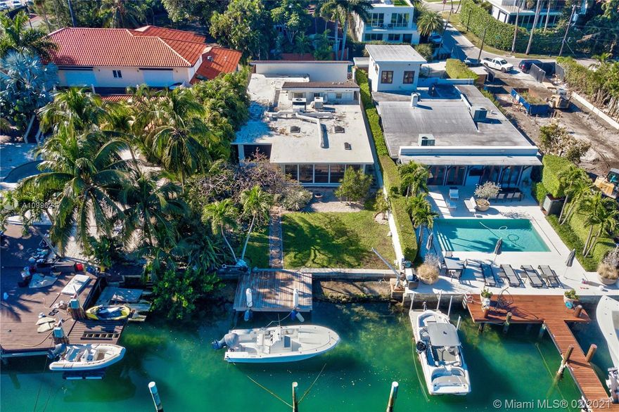 Location, location, location! This 8,000 sqft lot is located in the exclusive Palm Island, Miami Beach, offering 50 ft of waterfront, facing North East with amazing water views and the west side of Hibiscus Island. Because of its location, you will not have tourists' boats passing by the property and you will have easy access to the ocean from your own private dock. Keep your boat in front of your house and go for a nice boat ride wherever and whenever you want. Located at the end of the street, almost making it a cul de sac, this property offers a lot of privacy. Being offered As-Is, you can restore the existing home, or tear down the existing construction and build you dream home. This is perfect for an end user or a developer.