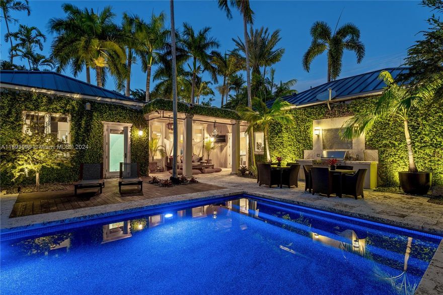 Experience luxurious living in Coconut Grove with this 5-bedroom, 4.5-bath sanctuary spanning 4,519 SqFt. This modern colonial-style residence showcases state-of-the-art custom millwork and finishes. The refined home establishes a welcoming ambiance with its open kitchen, complete with a spacious island, a formal living room boasting a chimney, and floors adorned with wood and marble. Built around a gorgeous courtyard the home offers an abundance of natural light. The outdoor spaces offer a serene tropical retreat, with a pool and a summer kitchen, perfect for gatherings. Nestled in the North Grove, this hidden gem provides easy access Brickell and several of Miamis best private schools. Discover the seamless blend of elegance and tranquility in this carefully designed residence.