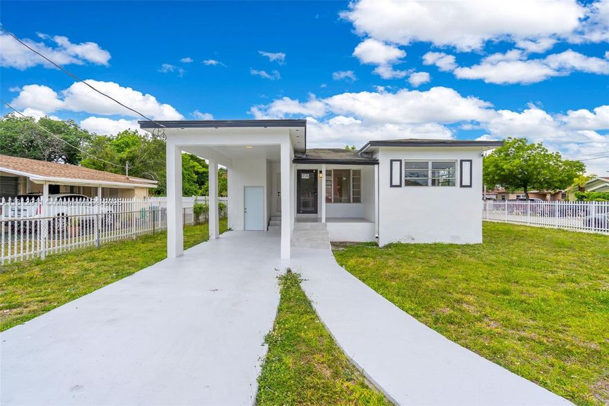 This Gem of a home sits on a huge duplex zoned corner lot. Completely modernized with luxury lighting, high quality flooring, stainless steel appliances, modern bathrooms, High impact door and more. Perfect for a family upgrade or ideal for a rental in a great area central to everything. Will not last call to schedule today.