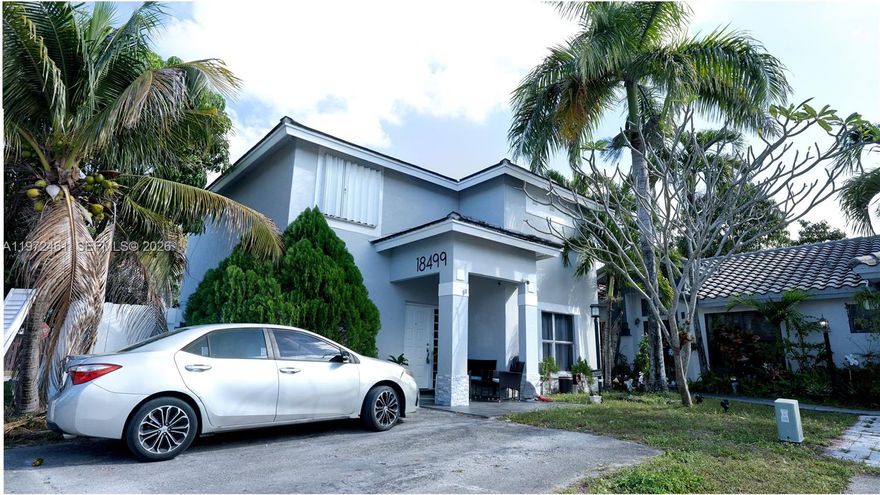 Beautiful two-story single-family home featuring 3 bedrooms, 2.5 bathrooms, located in a desirable GATED community in Miami Gardens with very low HOA fees. Enjoy access to community amenities including pool and club house while maintaining affordable monthly cost a rare combination in today's competitive market. The CORNER property offers extra privacy and an oversized backyard, perfect for entertaining, relaxing or future customization. The spacious patio and additional rear access provide room to park a boat or extra vehicle - a valuable feature in Miami Gardens. Inside, you will find an open-concept kitchen that connects seamlessly to the living areas, newly installed ceiling lighting, and tastefully renovated bathrooms that give the home a modern and move in ready feel. 
CENTRALLY located with convenient access to major highways, shopping, dining, and schools. This is an excellent opportunity for both primary homeowners and investors looking for strong rental potential in a high demand area. Information herein is deemed reliable and subject to errors, omissions, and changes without notice. All measurements are approximations. EASY SHOWING -SELLER MOTIVATED. DONT MISS THE OPPORTUNITY TO BUY THIS PROPERTY !