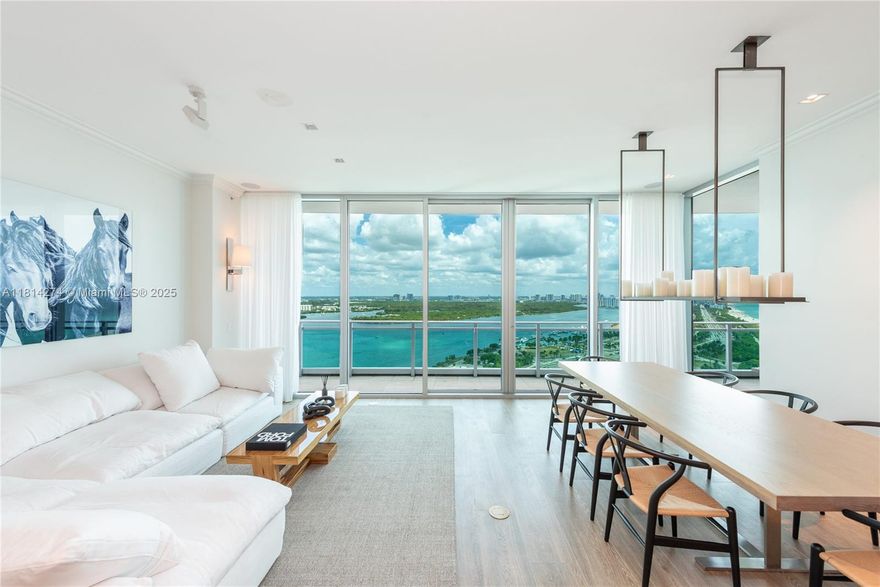 The Ritz-Carlton Residences, One Bal Harbour – 25th Floor. Fully renovated 2-bedroom, 2.5-bath residence on the 25th floor with breathtaking views of the Atlantic Ocean and Intracoastal Waterway. Features include private elevator access to a dedicated foyer, laundry room with separate service entrance, and high-quality furnishings.
Amenities include 24-hour concierge and security, two pools, spa, valet parking, beach service, on-site dining, private theatre, gym, activity room, and more. Direct beach access and walking distance to Bal Harbour Shops.
AVAILABLE NOW!