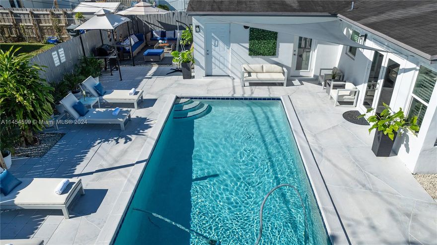 TURNKEY! AVAILABLE FOR LONG AND SHORT TERMS.  3B/2B POOL HOME, KING BED/MEMORY FOAM, PRIVATE YARD GRILL, STUNNING KITCHEN, HIGH-END APPLIANCES, NEW WASHER AND DRYER, SINGLE STORY, PING PONG TABLE, HIGH-SPEED INTERNET, BLUETOOTH SPEAKER,  FULLY STOCKED, HURRICANE WINDOWS, COVERED PARKING SPACE W/Outside Outlet to charge EV, and much more.
Internet/Wifi included up to $100, electricity included up to $250, Water/Sewer/Trash/Gas included up to $120/mo. Pool and landscaping INCLUDED. Prepaid is preferred. PLEASE TEXT NUMBER AT BROKERS REMARK