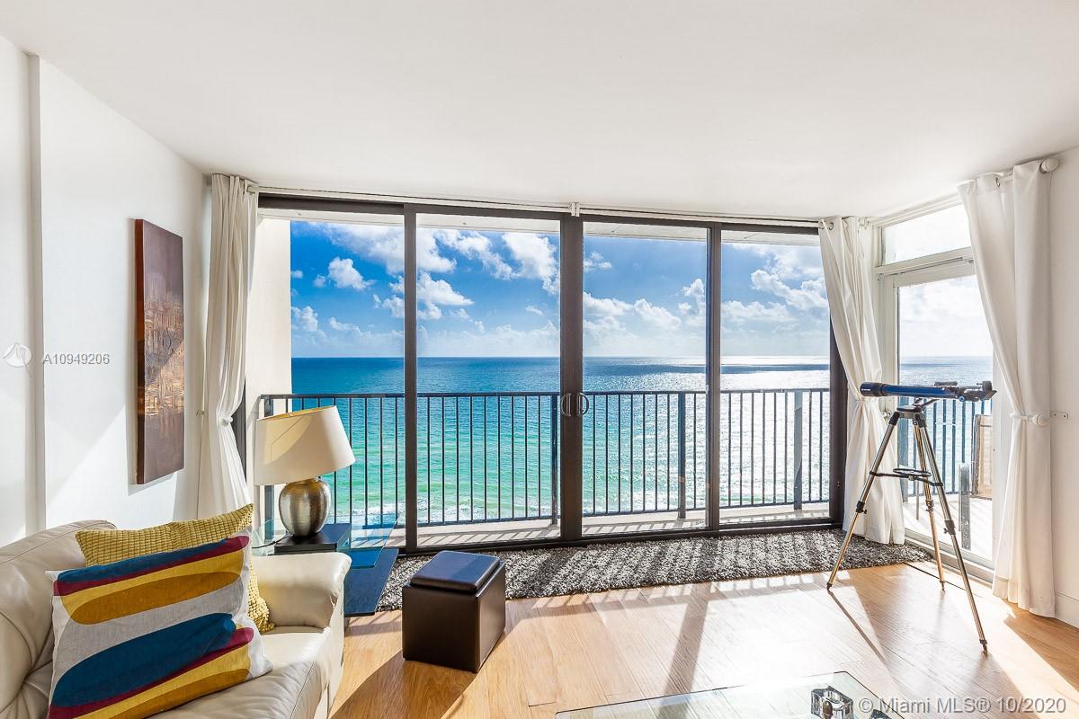 Spacious 2/2 with mesmerizing, direct ocean views. The building features 2 heated pools, 2 gyms, saunas, children's room, brand new salon, 24 hr security, doorman, billiards, pool table, restaurant and more. Conveniently located within 10 min walk to Hollywood Broadwalk and 15 min drive to Fort Lauderdale International Airport.