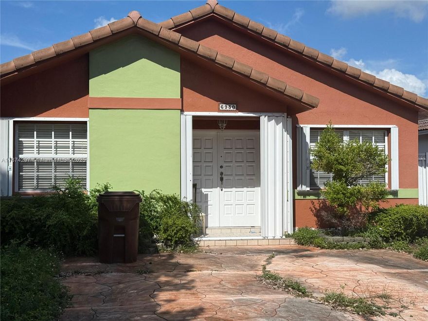 This 3-bedroom, 2-bathroom single-family home is an excellent choice for both living or investment. Ideally located near Palmetto General Hospital, the 68th Street exit of the Palmetto (826), and just three blocks from Carl Slade Park. The home features a spacious layout with tile flooring throughout, a covered back terrace, and accordion shutters for peace of mind. Recent updates within the last four years include the bathrooms, kitchen, roof, and A/C system. While the property needs some TLC, it represents one of the best-priced single-family homes in the area. Seller is highly motivated—don’t miss this opportunity! Buyer's financing fell through.