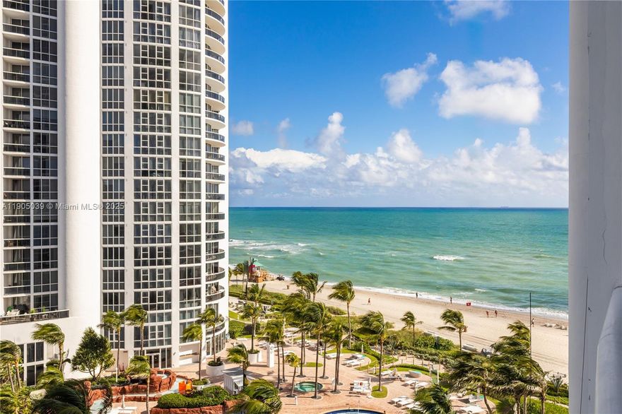 Luxury living at Trump Palace in Sunny Isles Beach. Unit 906 features a spacious north-facing balcony with ocean and Intracoastal views, semi-private elevator entry, and sleek modern kitchen. Residents enjoy direct beach access, multiple pools, spa, gym, valet, and 24-hour security. Close to fine dining, shopping, and top Miami attractions.