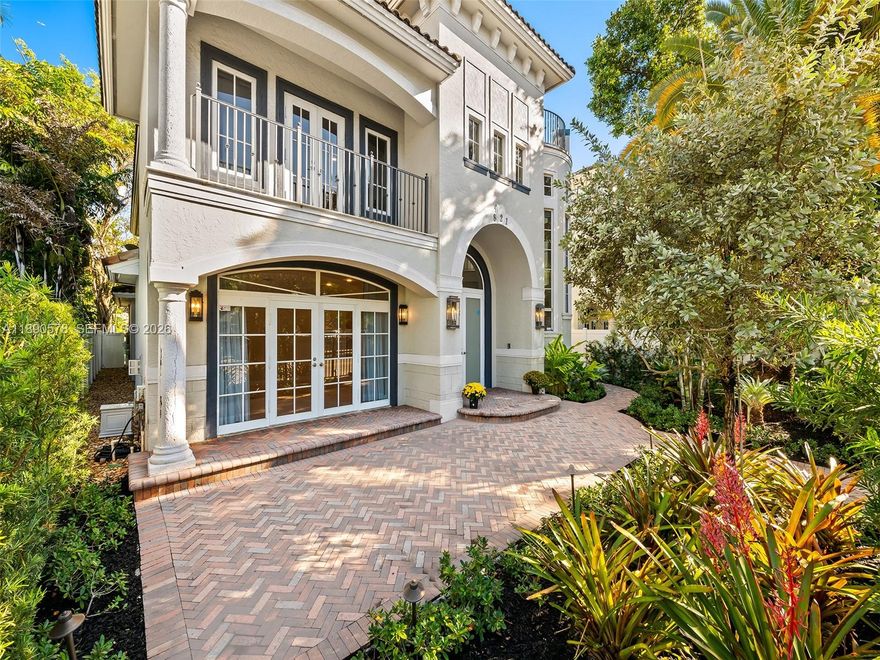 Highly sought after Colee Hammock neighborhood, steps from the heart of Las Olas Blvd, this stunning residence offers the perfect blend of sophistication &  lifestyle. Enter through the gates into a charming courtyard, ideal for entertaining before an evening out on Las Olas. Inside, a grand staircase welcomes you to the second floor, featuring three spacious ensuite bedrooms. On the 3rd floor, a 4th bedroom perfect for a home office or gym. Enjoy breathtaking downtown views from the rooftop terrace, the perfect spot to unwind under the evening sky. Large chef’s kitchen, walk-in pantry and plenty of room for gatherings. Impact windows, Pool & 2 car garage, rare in this area. Live steps from downtown Ft. Lauderdale while enjoying the charm of one of its most desirable neighborhoods offering a wonderful opportunity to tailor the space to your vision. AVAILABLE FOR LEASE TOO!