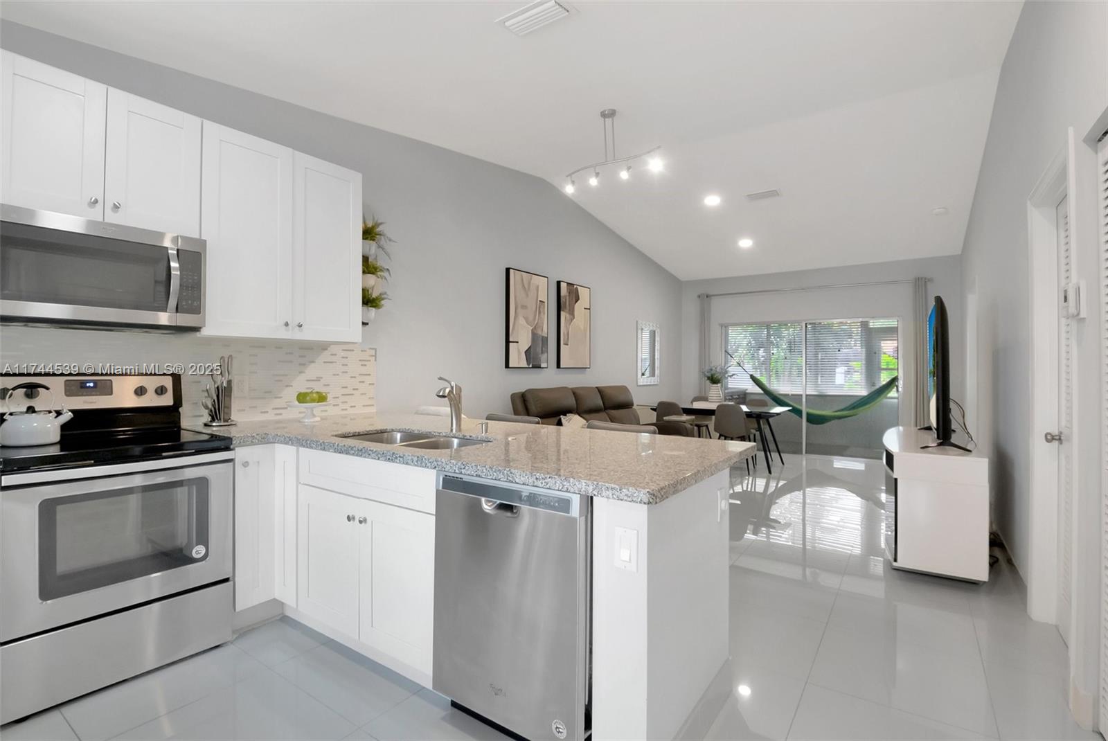 This beautifully updated 2-bedroom, 2-bathroom villa is a true gem located in a highly sought-after 55+ living community in Boca Raton. Step inside to find a completely renovated space with modern finishes, from sleek flooring and updated fixtures throughout. Fully Furnished, designer taste.
The open-concept living and dining areas create a welcoming atmosphere for entertaining, while the updated kitchen. The master suite is a serene retreat with an en-suite bathroom, and the guest bedroom is perfect for visitors. Cover porch perfect for retreat or home office. Both bathrooms have been tastefully updated with modern touches.
$167.64 monthly roof assessment