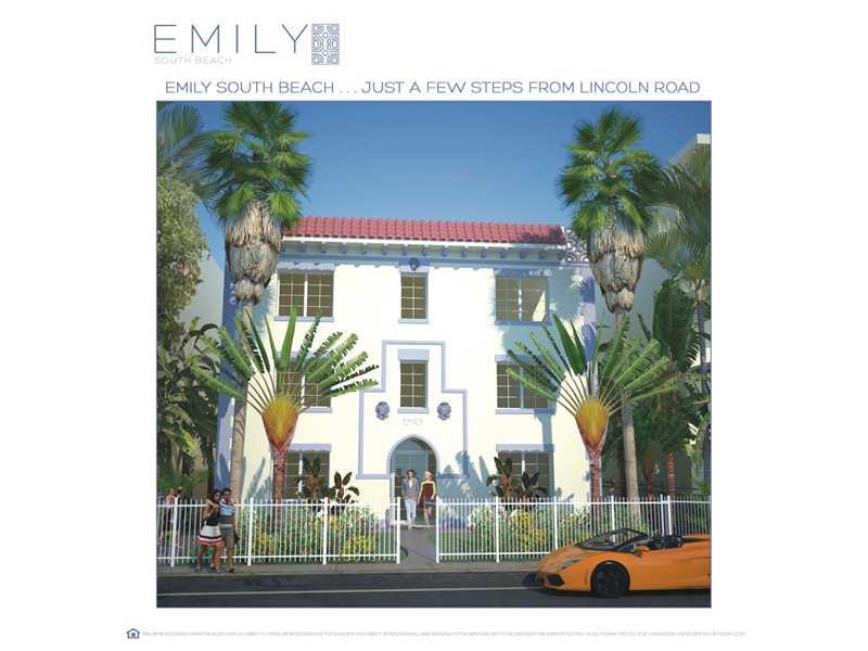 Emily SoBe is a luxury property situated in the heart of South Beach on the same block as Lincoln Rd! Emily consists of 1 & 2 bedroom beautifully appointed yet affordable residences. Reserve a pre-construction residence with only 10% down now before price s increase! (scheduled completion date: Summer 2014). Further payments are spread over construction period. Developers have a solid track record in South Beach.