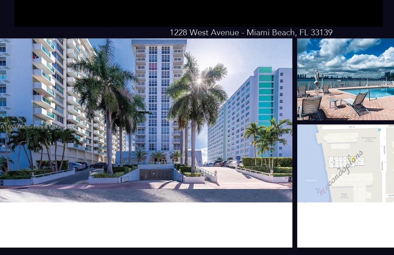 Rental Property at 1228 West Ave 208, Miami Beach, Miami-Dade County, Florida - Bedrooms: 1 
Bathrooms: 2  - $2,700 MO.