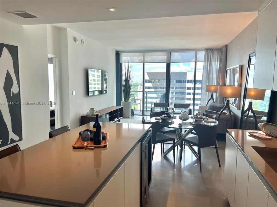 Beautiful fully furnished, ready to move in, 1BED/1.5BATH located at prestigious RISE BRICKELL CITY CENTRE. Floor to ceiling impact windows with abundant natural light. Top of the line appliances & high end furniture and fixtures. High-tech gym and equipments, infinity edge pool & assigned parking space. Rental price includes 5G Fiber internet/cable as well. Walking distance to everything and available for immediately occupancy. Available for 6 months as well call listing agent for details. Easy to show.